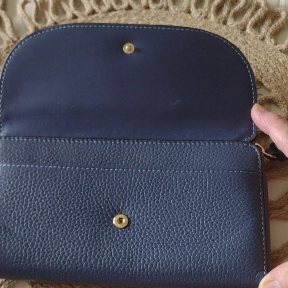 KATE SPADE Long Wallet NAVY NWOT - Picture 2 of 13